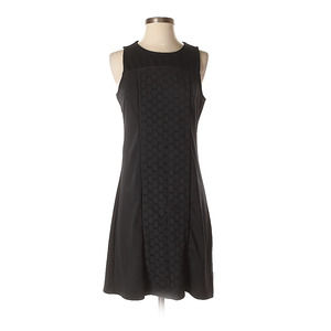 Old Navy Black Sleeveless Lace Crochet Knit A-Line Knee Length Dress Small